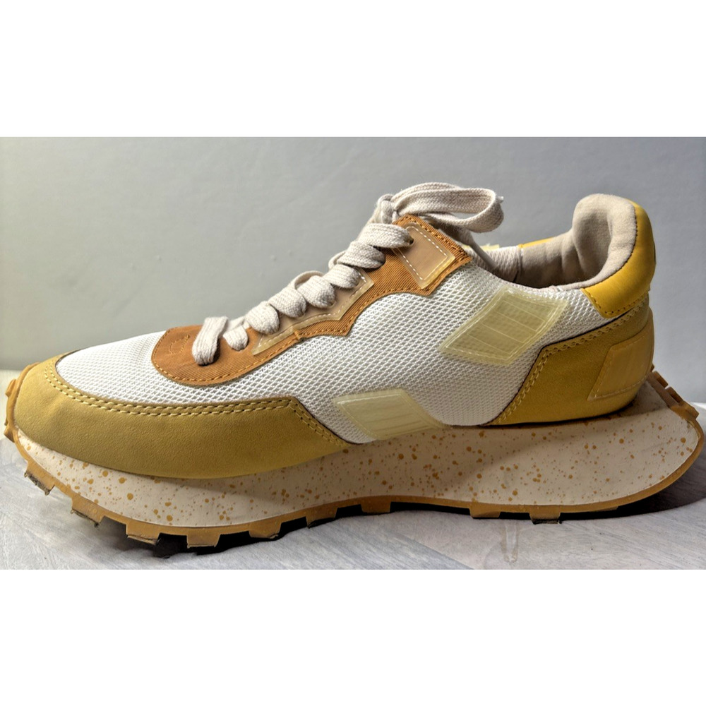 Circus NY by Sam Edelman Retro Running Sneakers Yellow White Speckled Sole Women - Picture 6 of 10